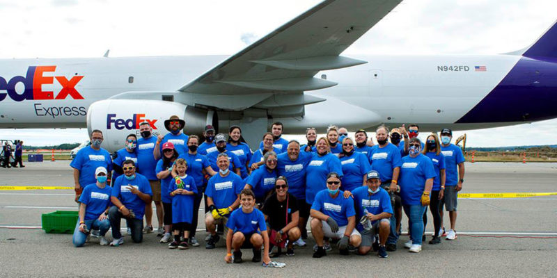he National MS Society annual 757 FedEx Express Jet Pull.
