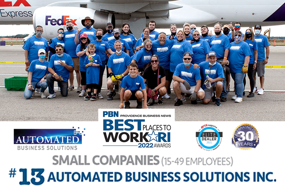 Automated Business Solutions Ranks #13 for PBN’s Best Small Businesses to Work in RI