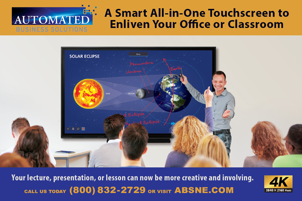 Teaching with Aquos smartboard in the classroom